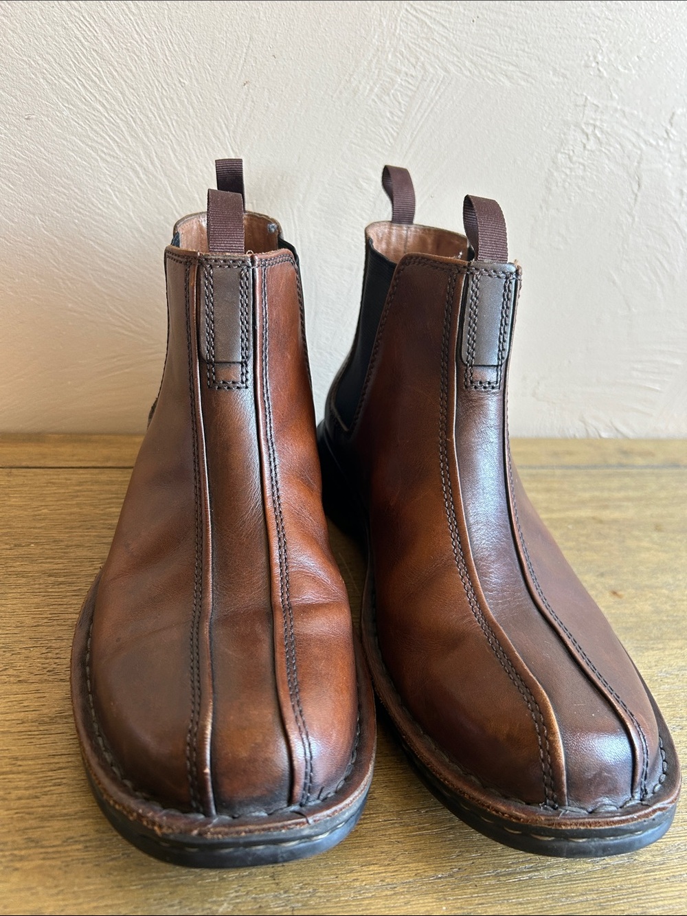 Clarks Men's Burchill Up Brown Leather Chelsea Boots. Size 9. Smart Casual-Indie